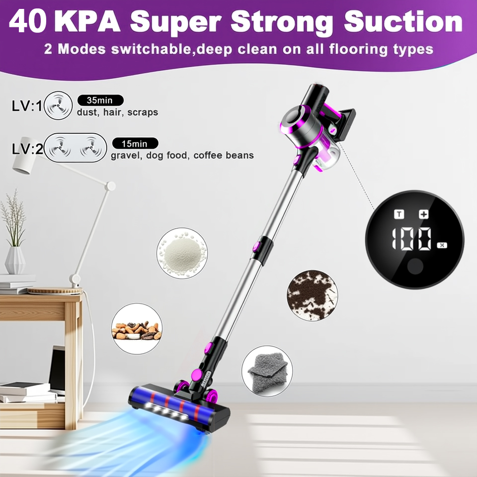 40Kpa Vacuum Cleaner for Home  - Battery Case Storage ulasan dan harga