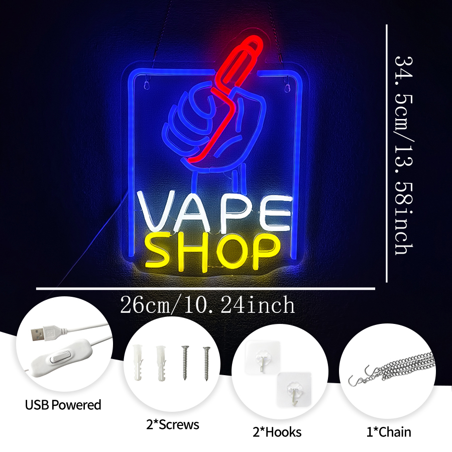 VAPE Shop Neon Sign for Smoke  - Vaping Shop ulasan dan harga