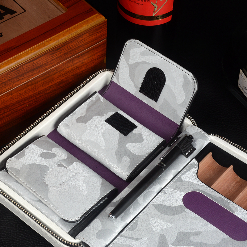 Travel Cigar Case Leather Ciga - Vape Ring ulasan dan harga