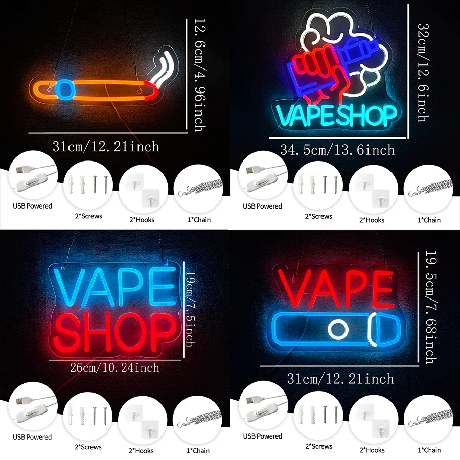 Light Up Sign For Smoke Store, - Vaping Shop ulasan dan harga