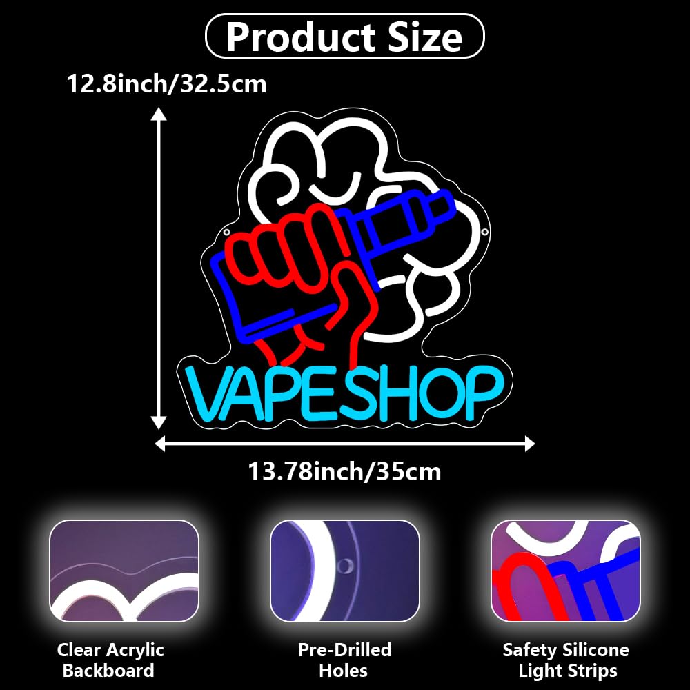 Vape Shop Neon Sign USB Powere - Vaping Shop ulasan dan harga