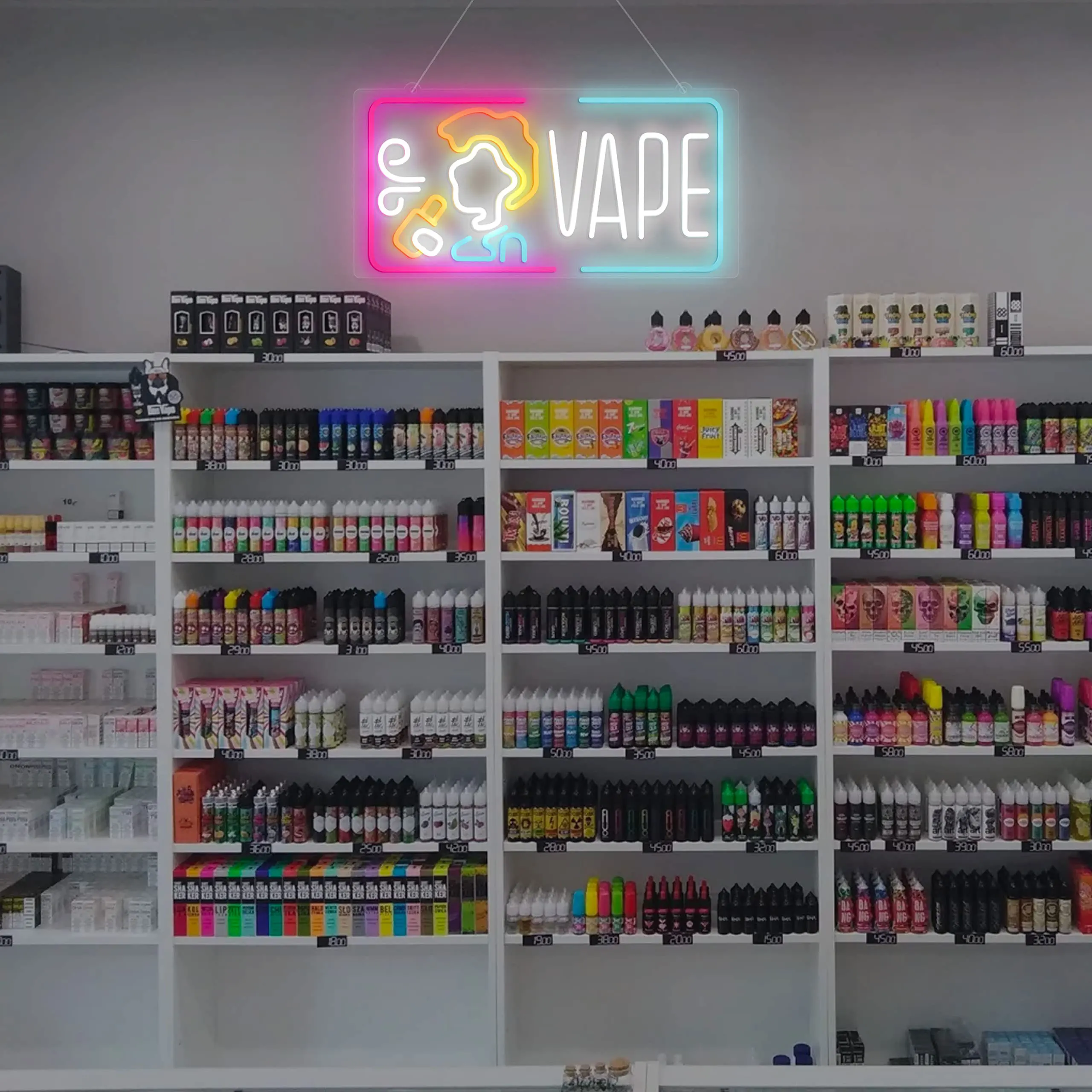 Vape Neon Sign Dimmable Smoke  - Vaping Shop ulasan dan harga